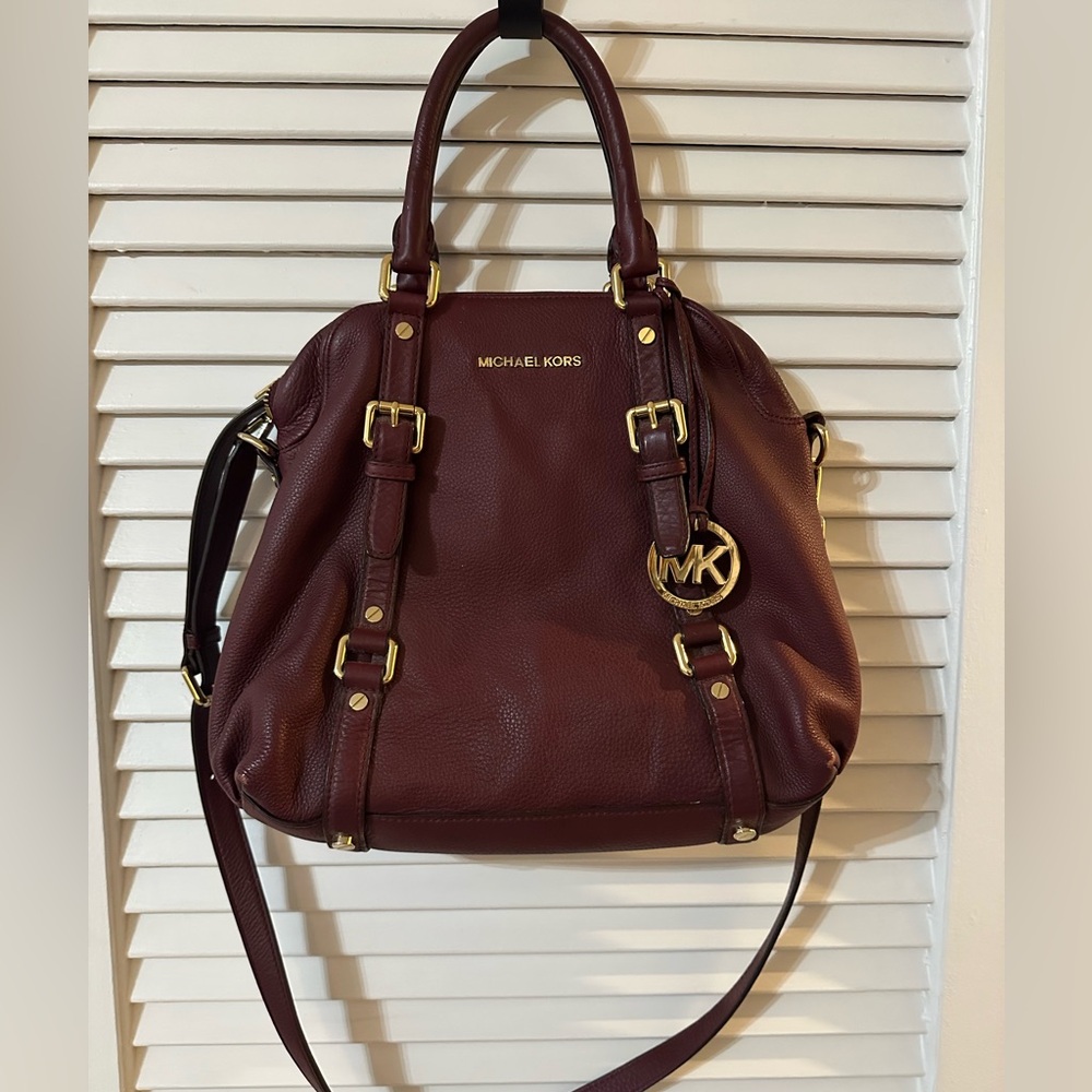 Michael Kors purple leather medium sized bag